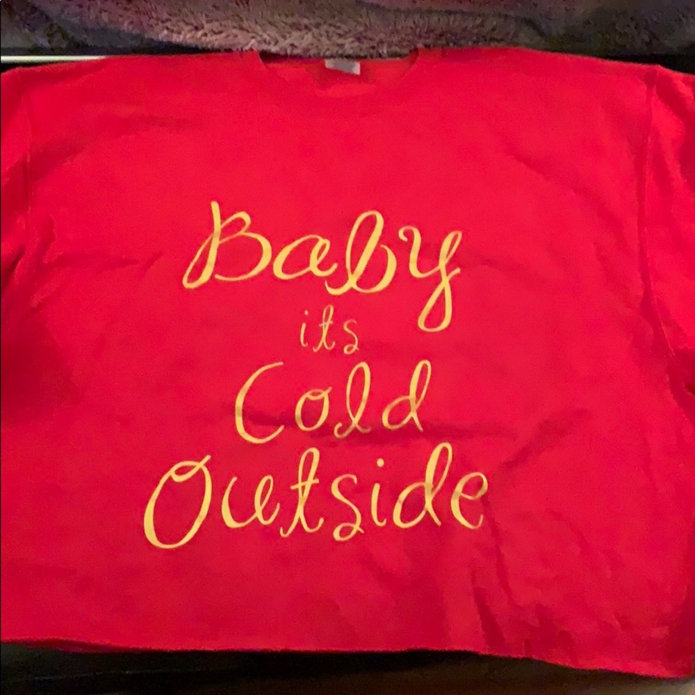 “Baby It’s Cold Outside” Cropped Sweatshirt